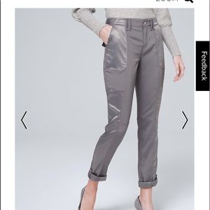 Satin detail straight jeans from WHBM